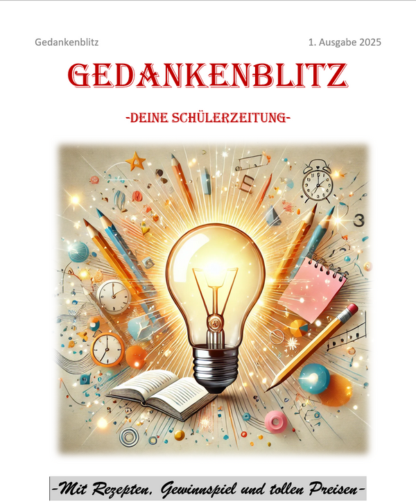 1. Ausgabe der Schülerzeitung „Gedankenblitz“ in Berlstedt